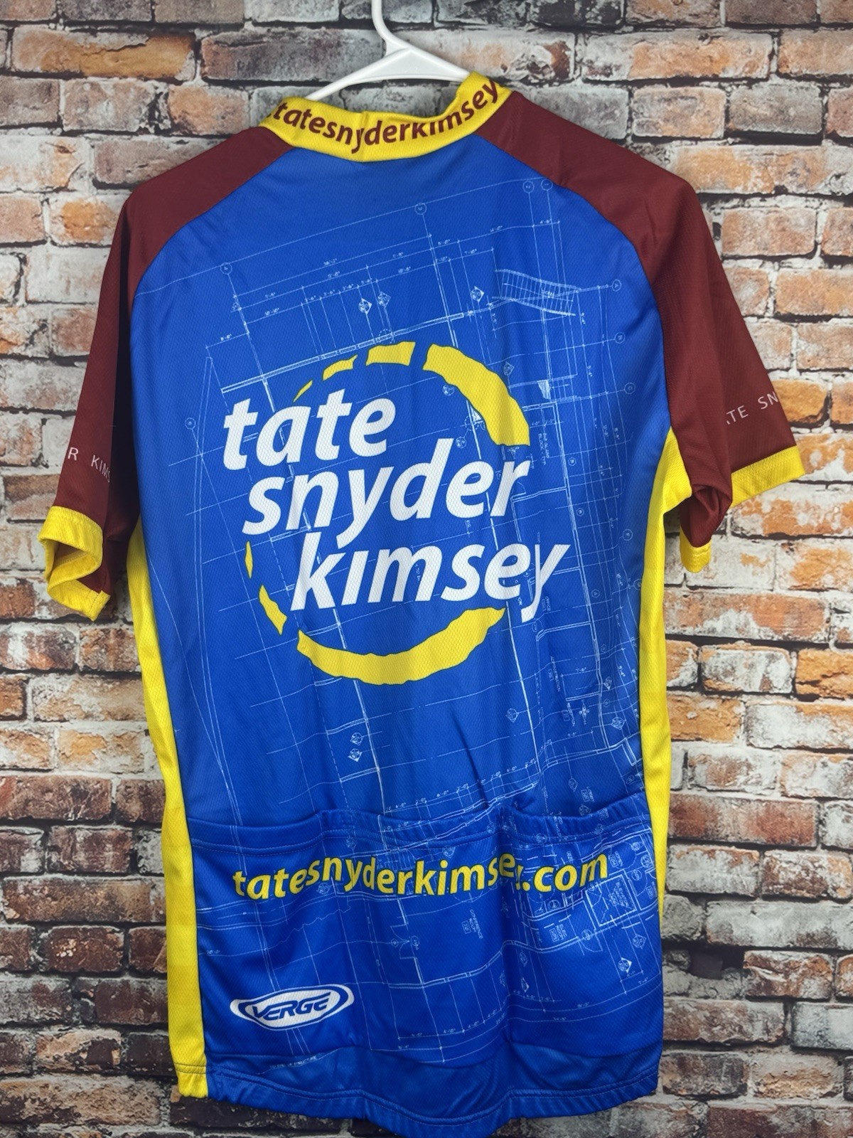 Verge x Tate Snyder Kimsey Blue Cycling Jersey XL 100% Synthetic