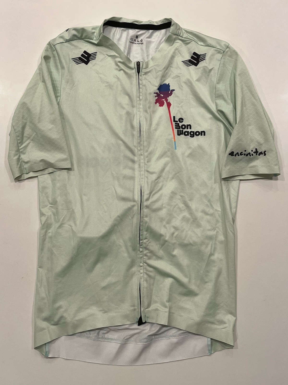 Le Bon Wagon Full Zip Cycling Jersey Race Cut / Fit Men’s Size Medium