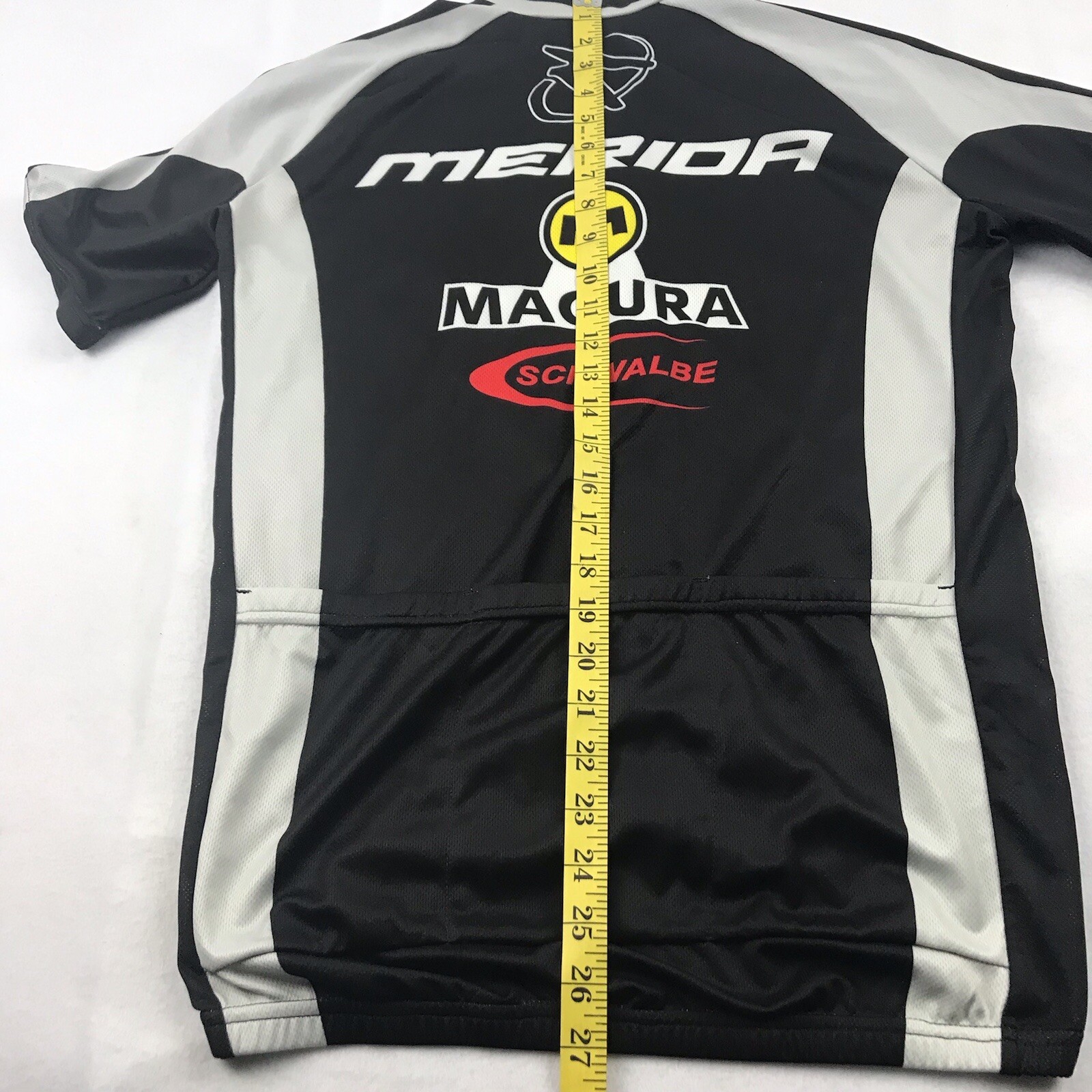 Merida Large/5 Black White And Red Cycling Jersey