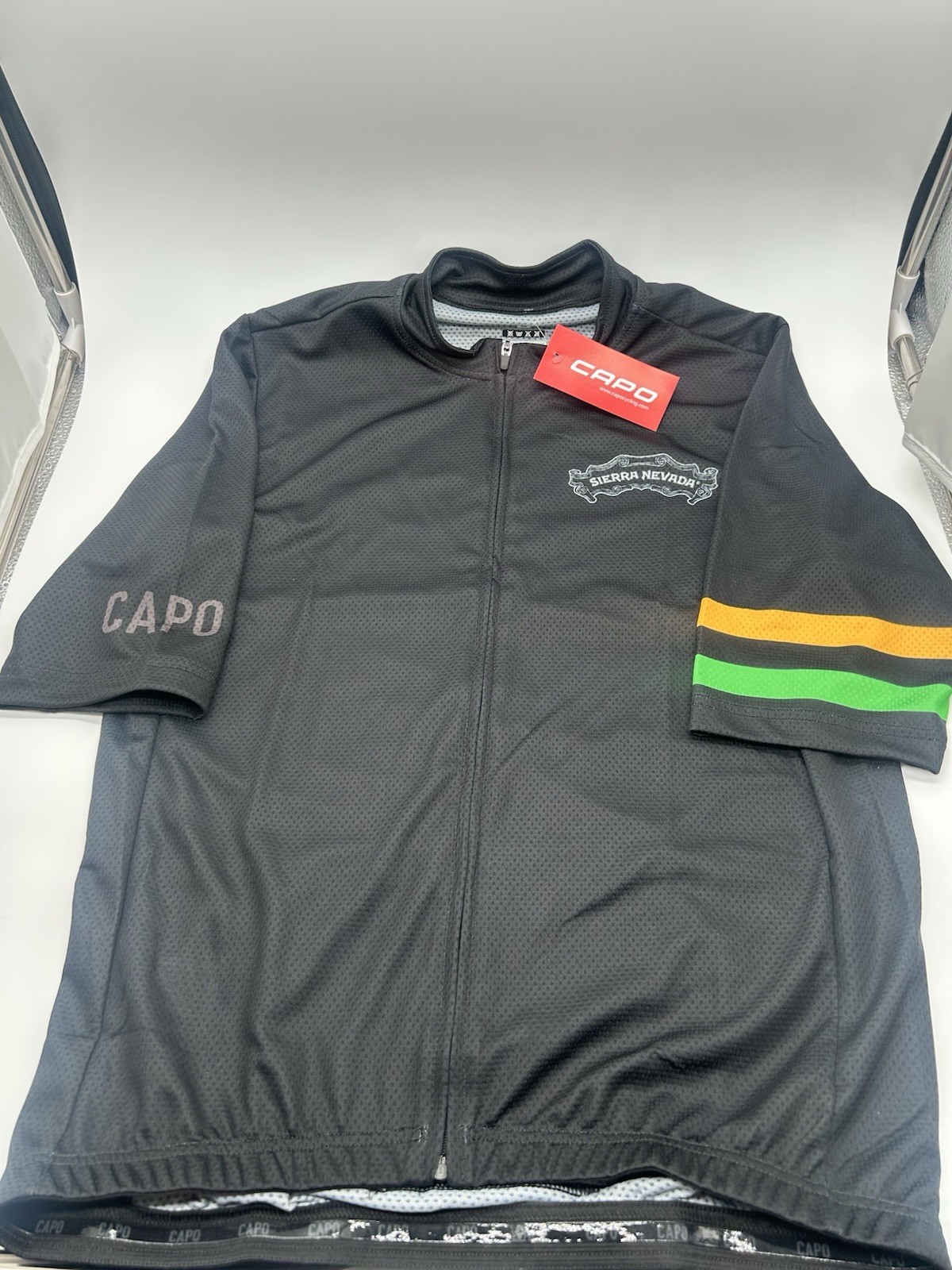 Capo Corso Sierra NMen’s Cycling Jersey Full Zip Short Sleeve Black Size medium