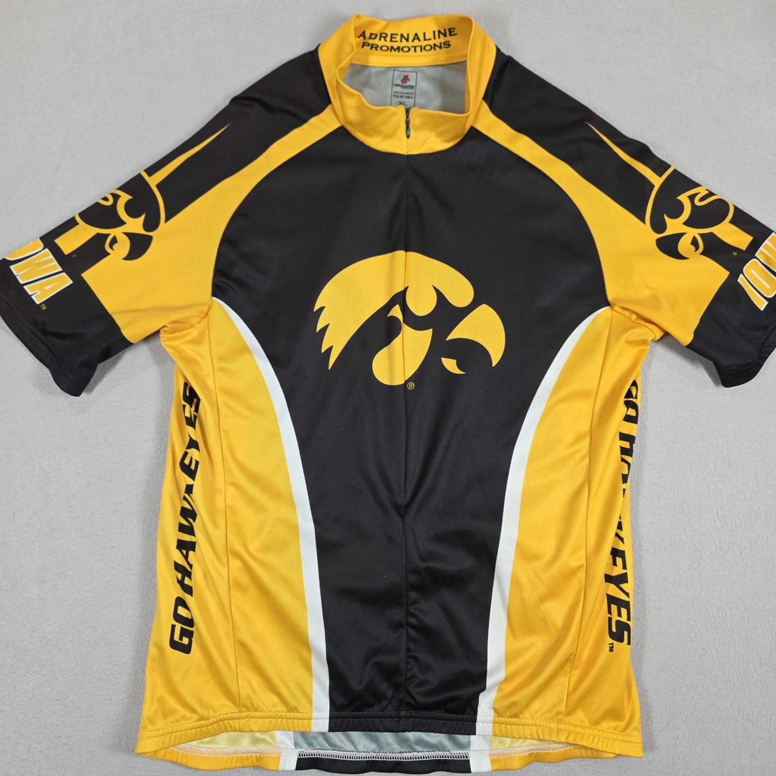 Iowa Hawkeyes Cycling Jersey Mens XL Black Yellow Logo Outdoor NCAA Sports