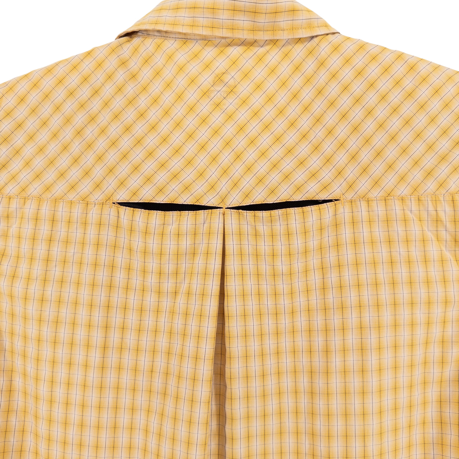 ZOIC Mens Med. Yellow Plaid Short Sleeve Shirt Cycling Snaps Pockets Vented Bike