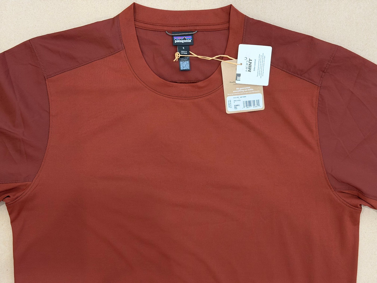 Patagonia Long-Sleeved Dirt Craft Bike Jersey shirt, Small, Brown, NEW (23891)