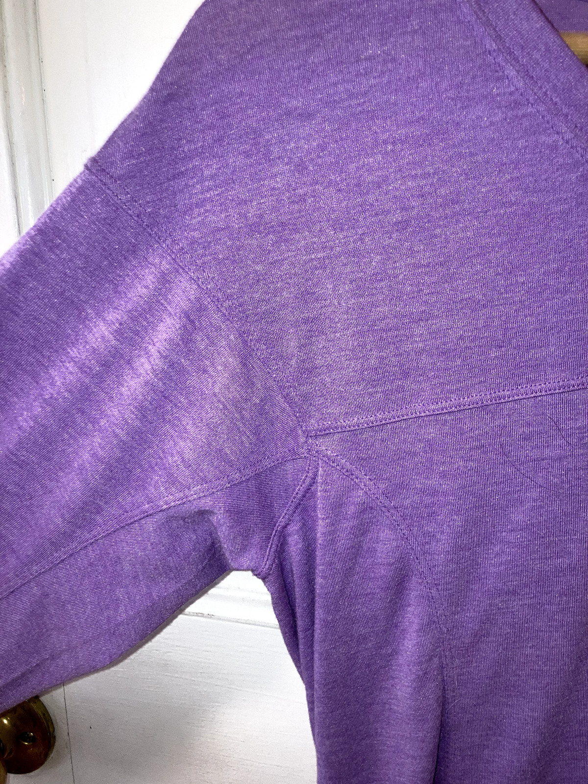 Patagonia W’s Sm Nine Trails Bike Jersey Purple 3/4 Sleeve Excellent Condition
