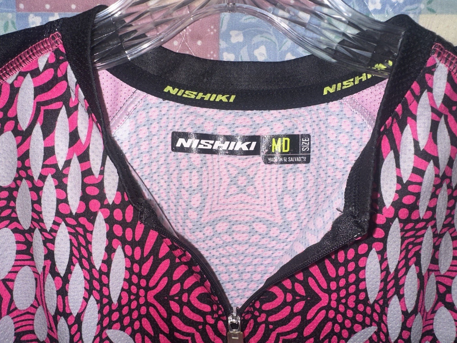 Nishiki Cycling Jersey Women’s size Medium Full Zip Lot of 2 100% Polyester