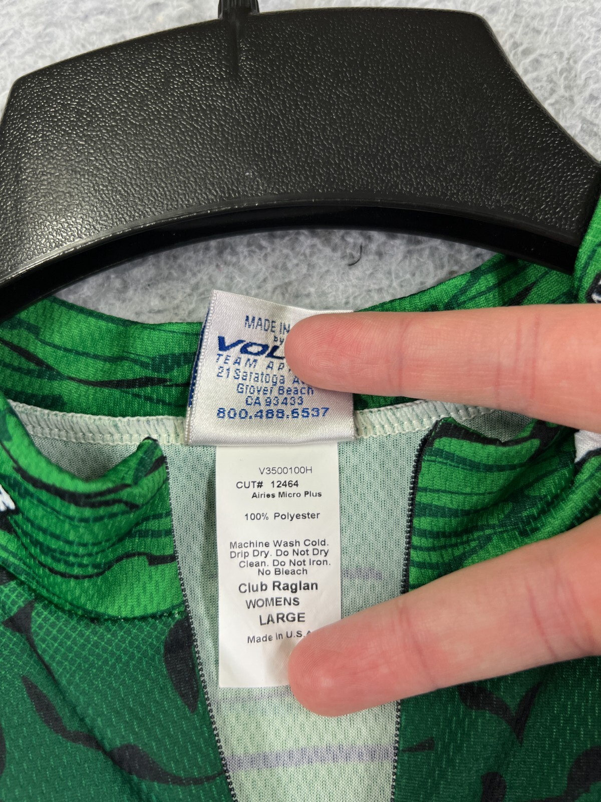 Voler Cycling Jersey Womens Large Green Gators 1/2 Zip Alligator Polyester