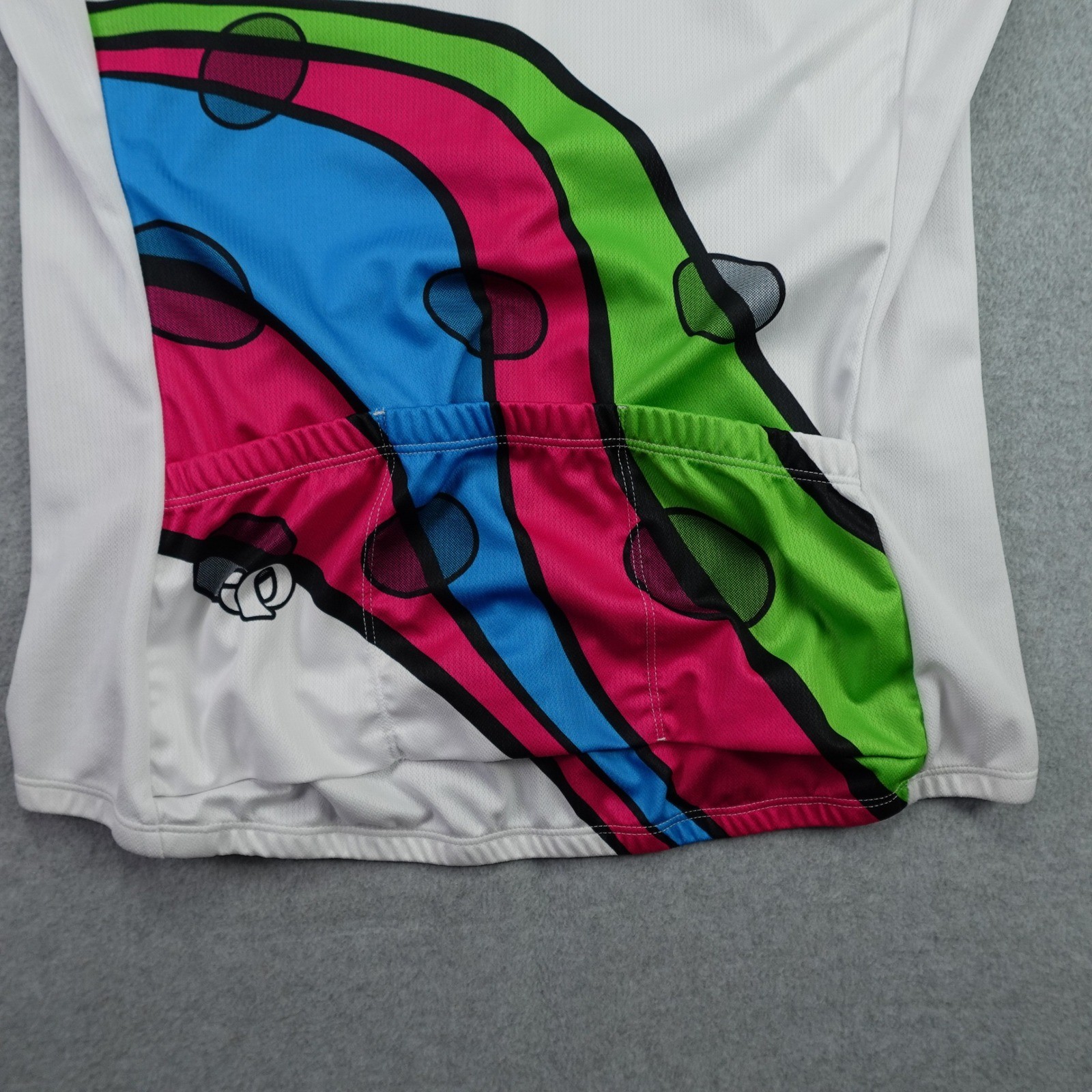 Pearl Izumi Cycling Jersey Womens Large White Pink Blue Sleeveless Select