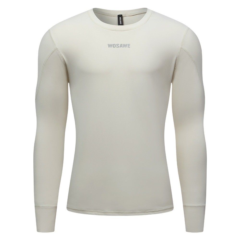 Fleece Lined Thermal Underwear Base Layer Top for Men Women Windproof Riding