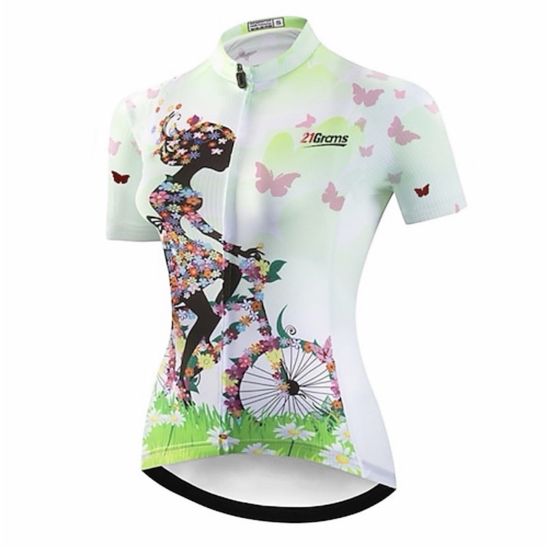 WOMENS CYCLING BIKING BREATHABLE QUICK DRY JERSEY SILICONE BAND ON HEM SIZE XL