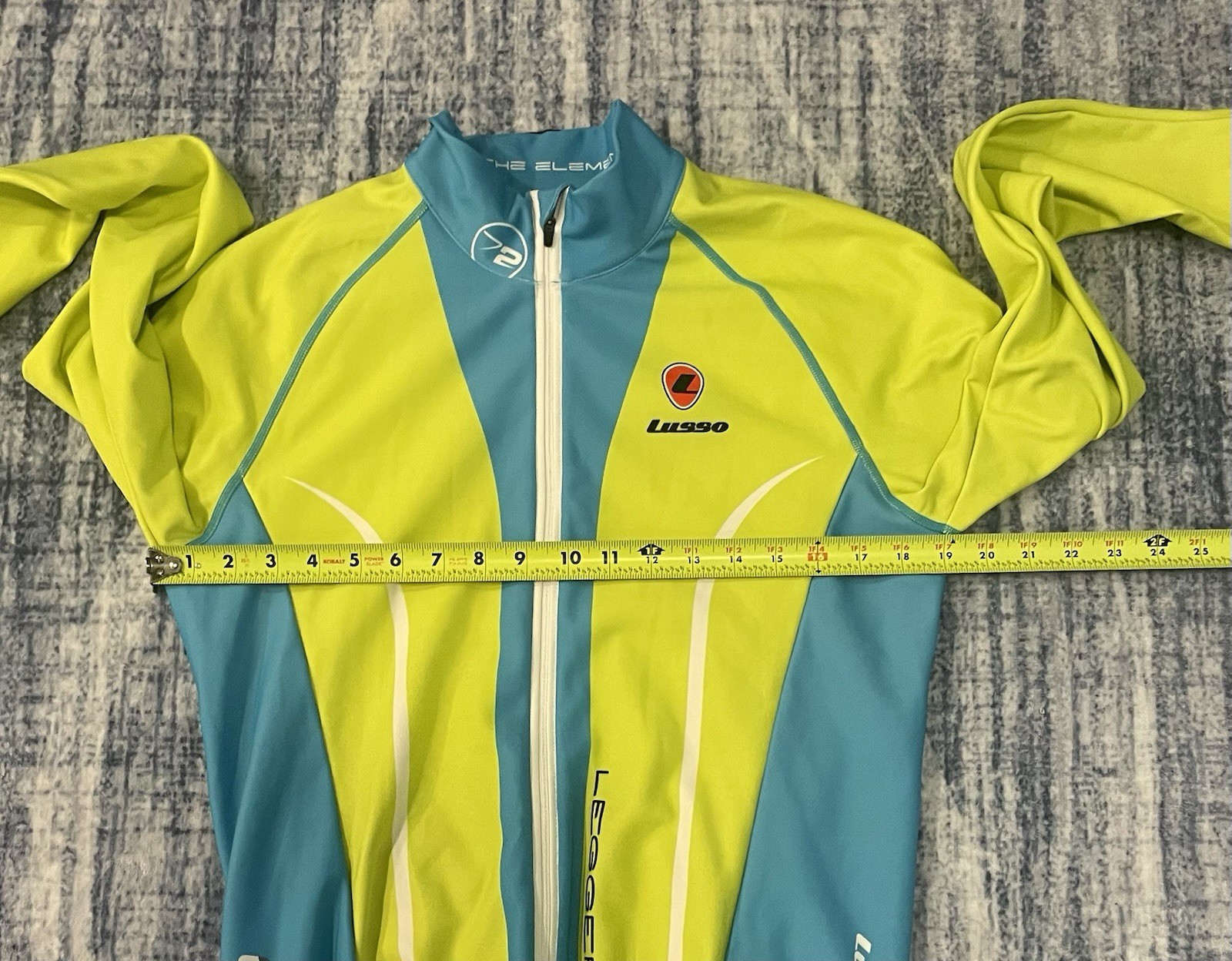 Lusso Leggero Women’s Multi Color Longsleeve Full Zip Cycle Jersey Sz Large