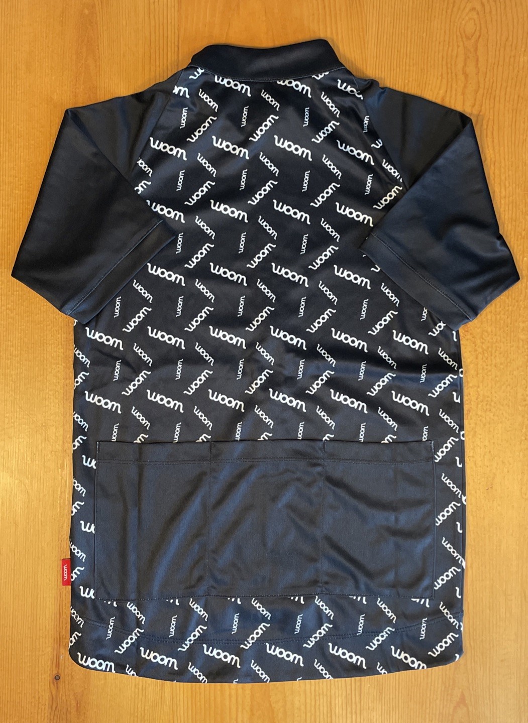 Woom PACE Cycling Jersey Youth Size 140/150 Full Zip Back Pockets Logo Black