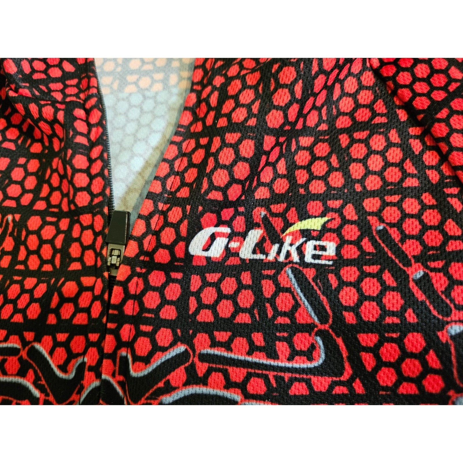 G-Like Cycling Jersey Mens Small Blue Red Spiderman Long Sleeve Full Zip Bike