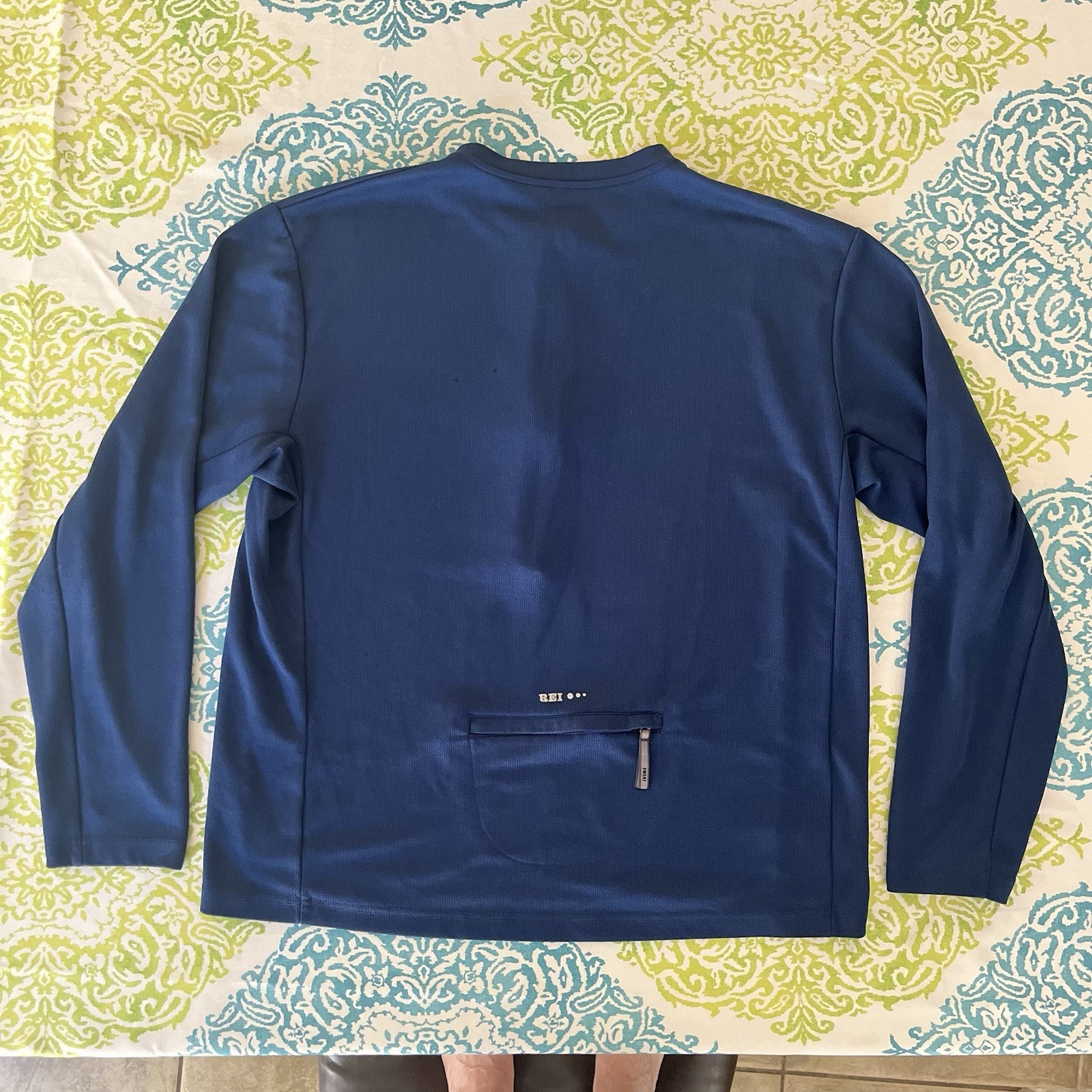 REI Junction Cycling Jersey Men’s S Blue 1/4 Zip Bike Top Long Sleeve