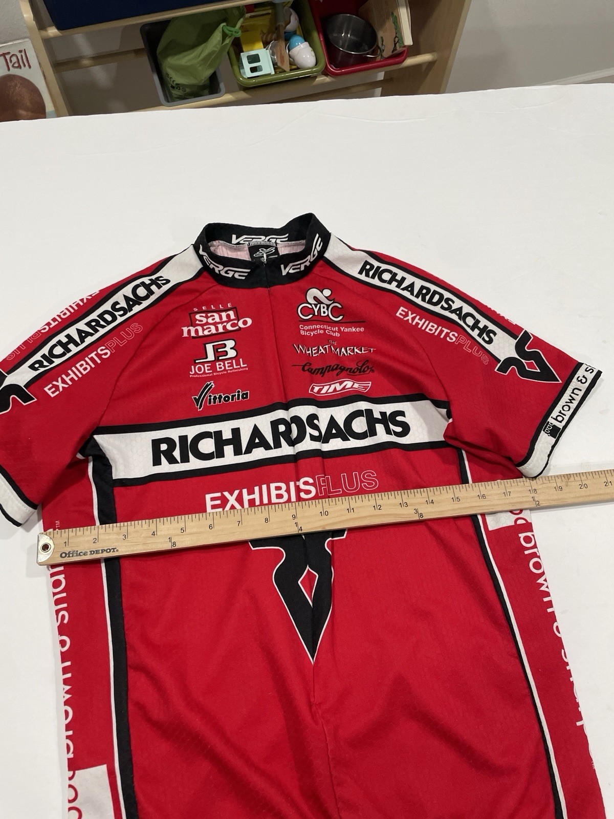 vintage Verge Richard Sachs Cycling Team Jersey Red Men’s Size Large