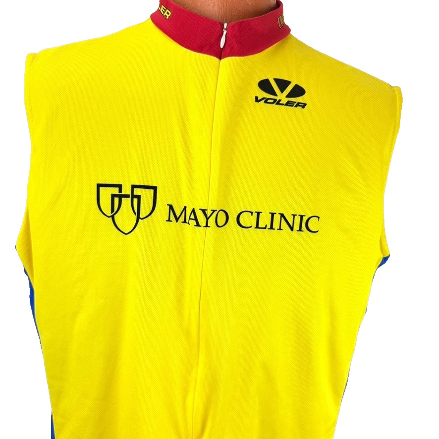 Voler Bicycle 3 XL Shirt Mayo Clinic MS 150 Bike Tour Back Pocket Sleeveless