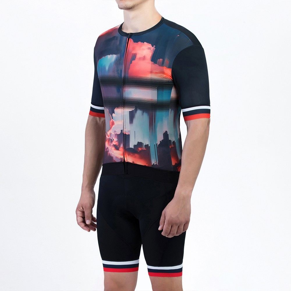YKYWBIKE Men Cycling Jersey Short Sleeve Bicycle MTB Pro Shirts Summer Bike Tops