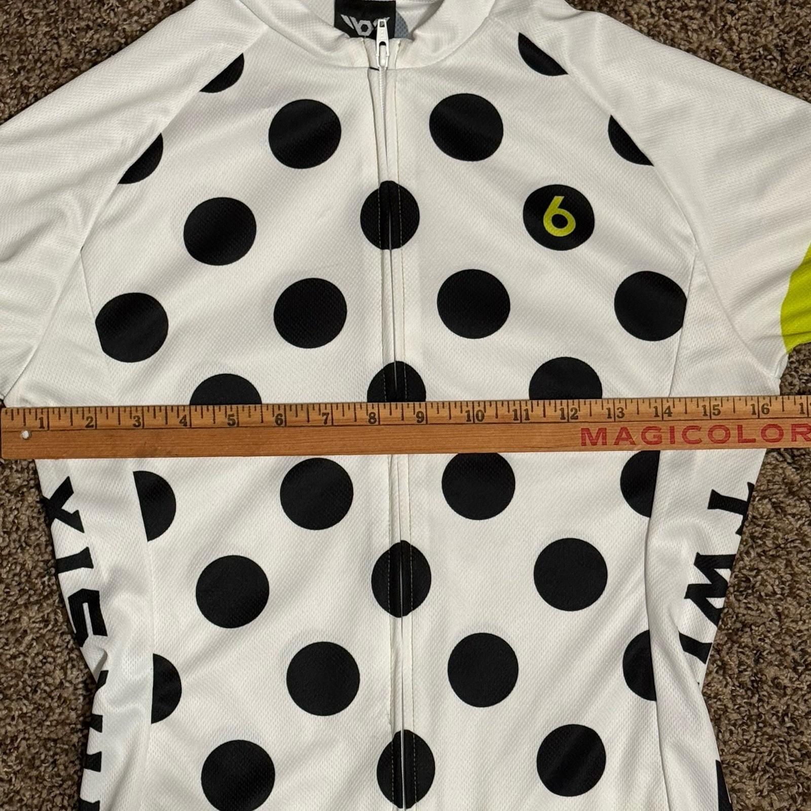Twin Six Cycling Jersey Womens S Short Sleeve Full Zip Polka Dot Preppy