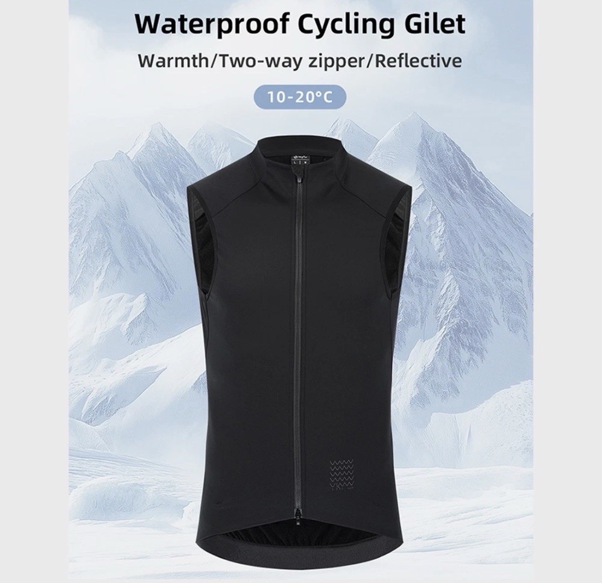 YKYW Men’s Cycling Vest Waterproof Windproof Sleeveless Thermal Fleece Gilet