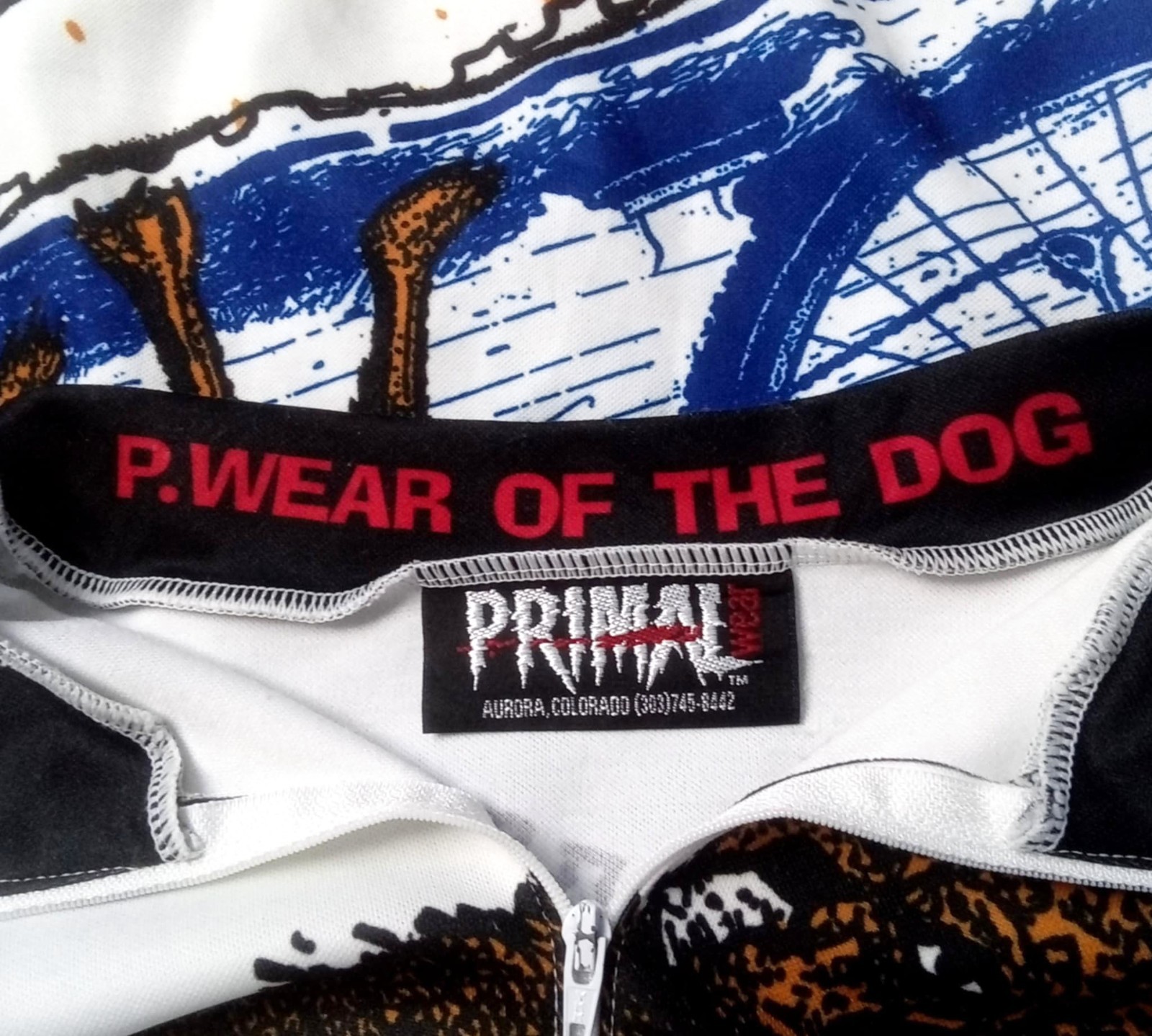 RARE VTG 90s PRIMAL “Bit & Run” Cycling Jersey USA Made P.Wear of the Dog — XL
