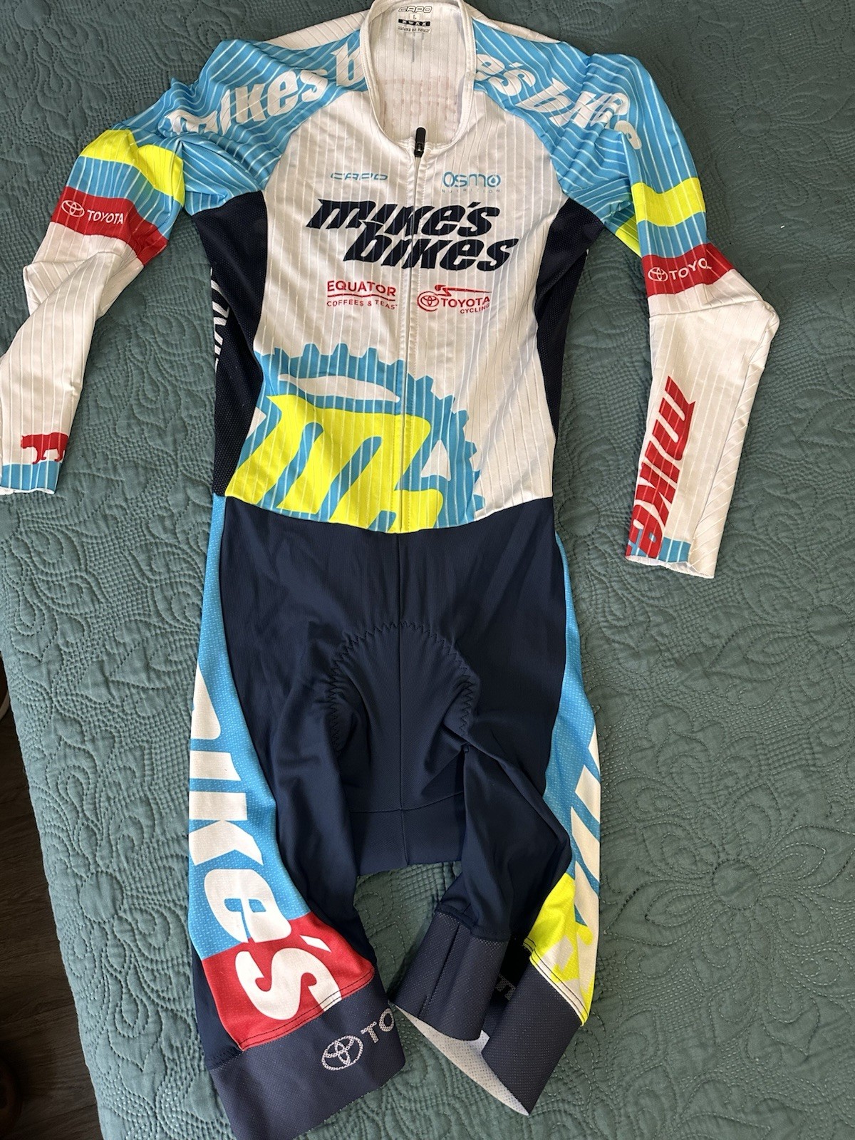 Capo Men’s Cycling Racing Suit Size Large Long Sleeve Full Zip