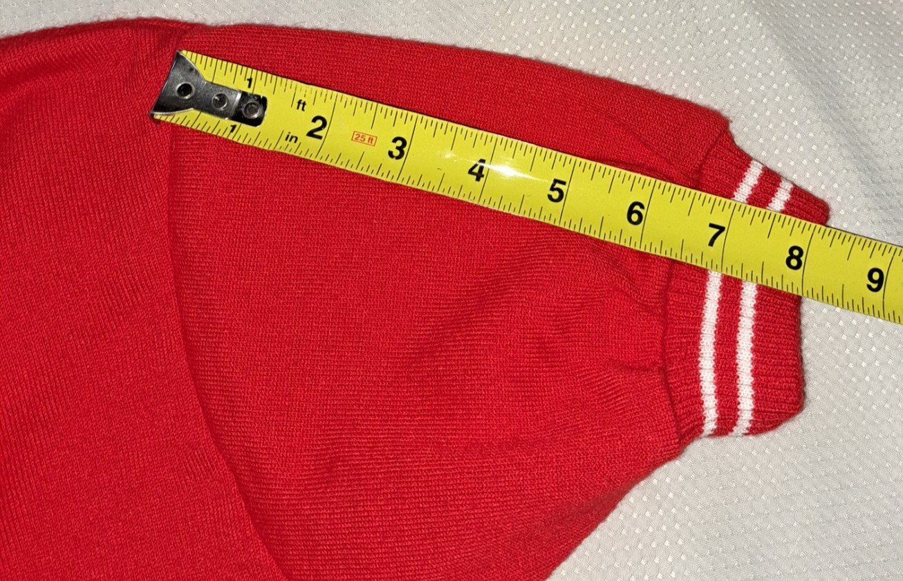 Au Tour De France Cycling Jersey Red Acrylic Euro “Size 4” check measurements