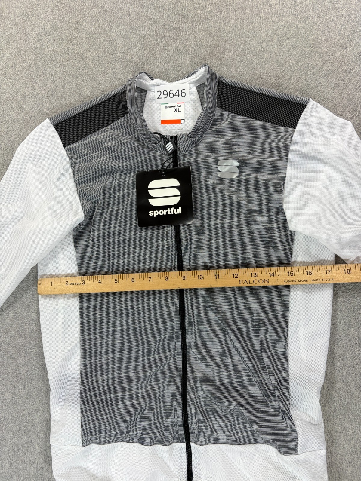NWT Sportful Full Zip Performance Cycling Jersey (Men’s XL) Gray/White