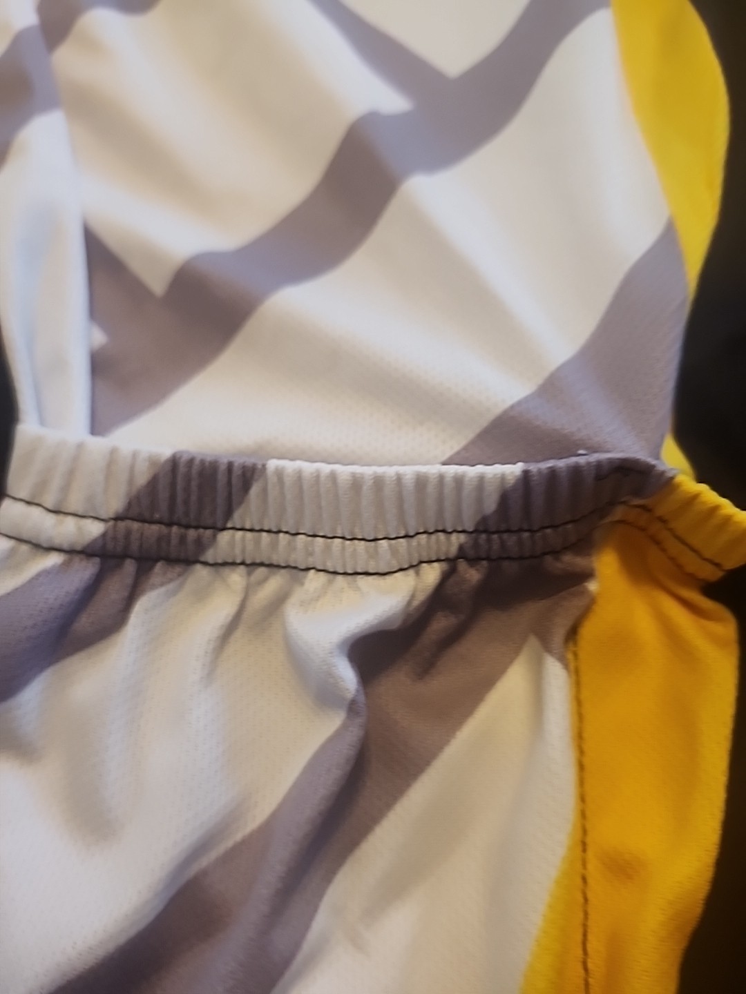 Myneko Bicycle Jersey Mens XXXL 100% Polyester Full Zip Black/White/Yellow