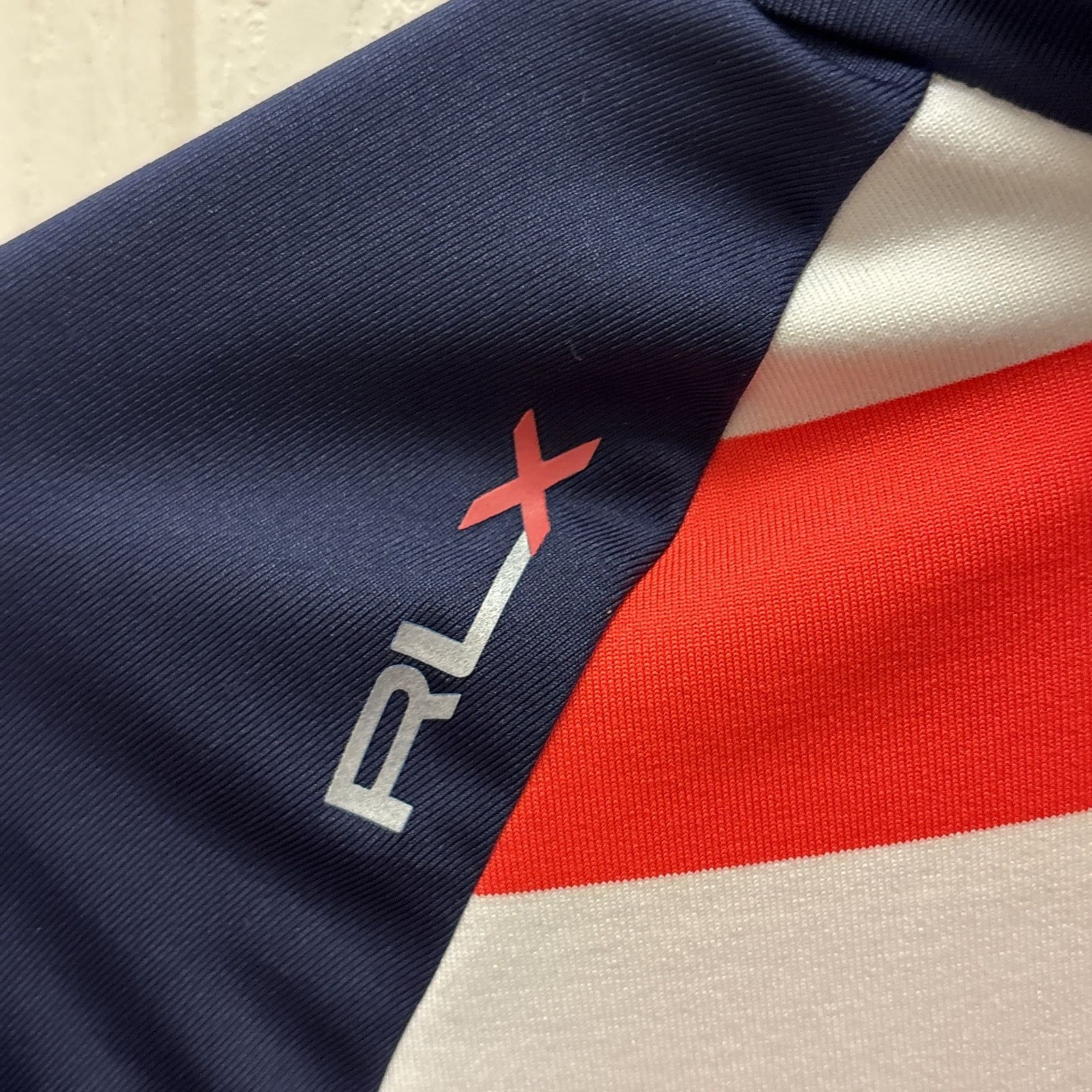 RLX Ralph Lauren American Flag Cycling Jersey USA Athletic Top
