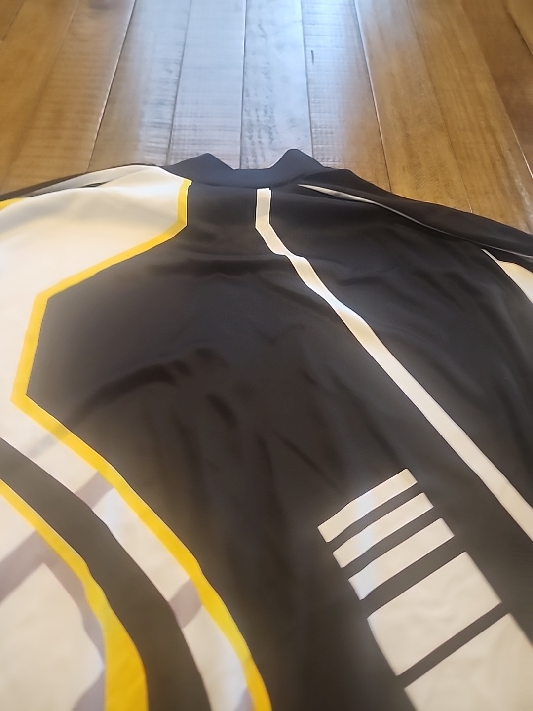 Myneko Bicycle Jersey Mens XXXL 100% Polyester Full Zip Black/White/Yellow