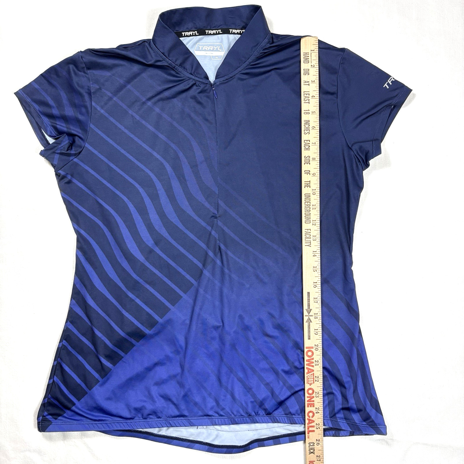 Trayl Women’s Cycling Jersey XL 1/4 Zip Blue Bicycle