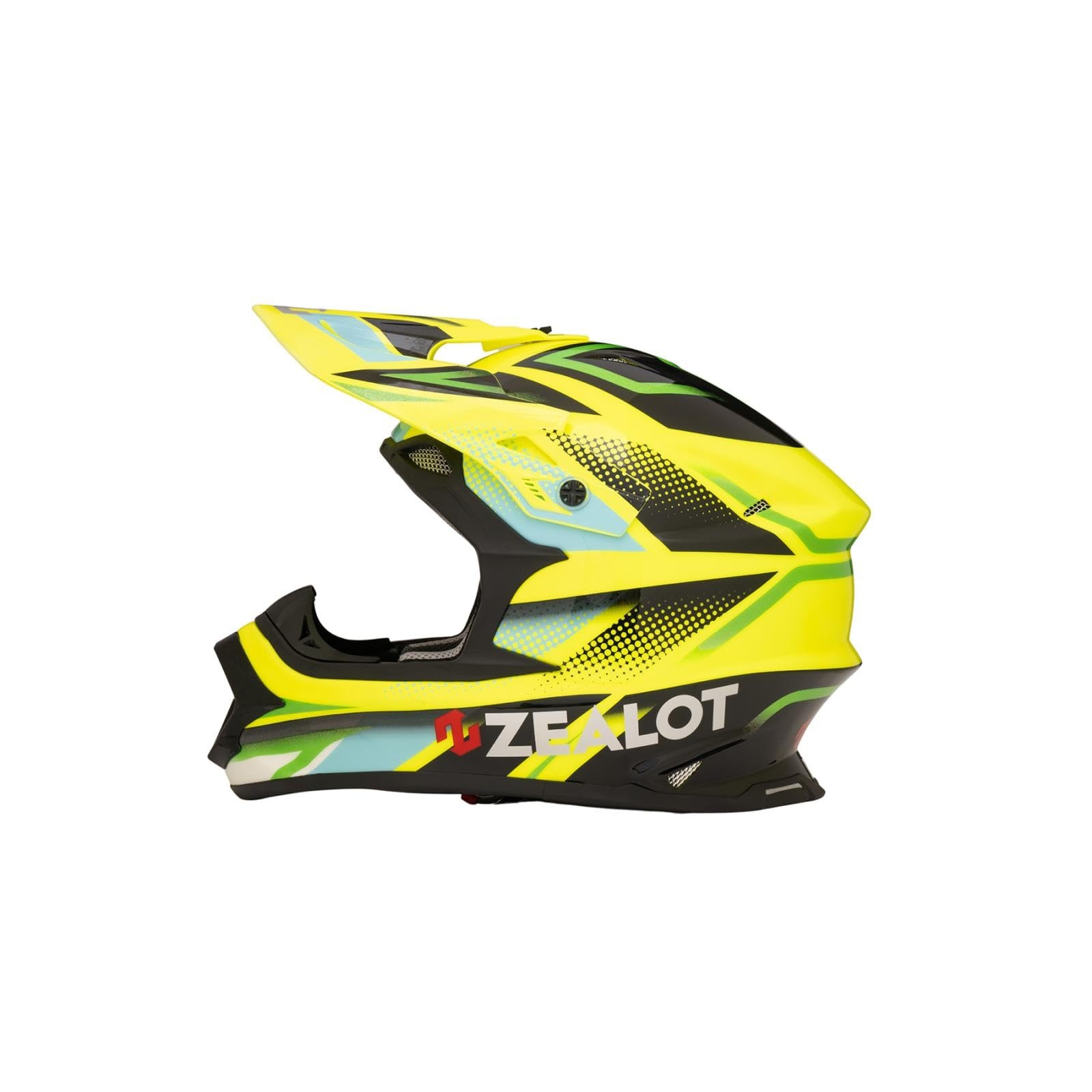 ZEALOT Mud Jumper 2 Off-Road Helmet Off-Road Graphic Flow Yellow/Black Green XXL