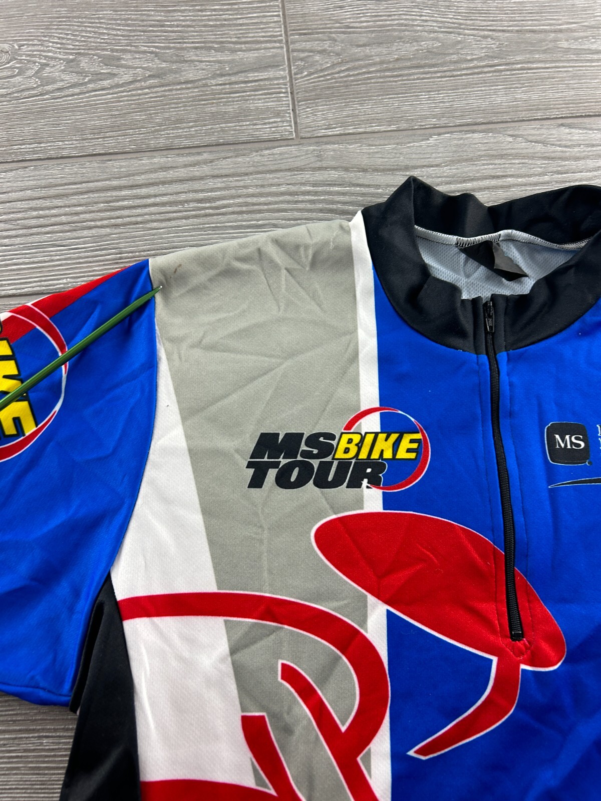 PYRO Apparel-Multi Color Short sleeve 1/4 Zip Cycling Race Jersey Large