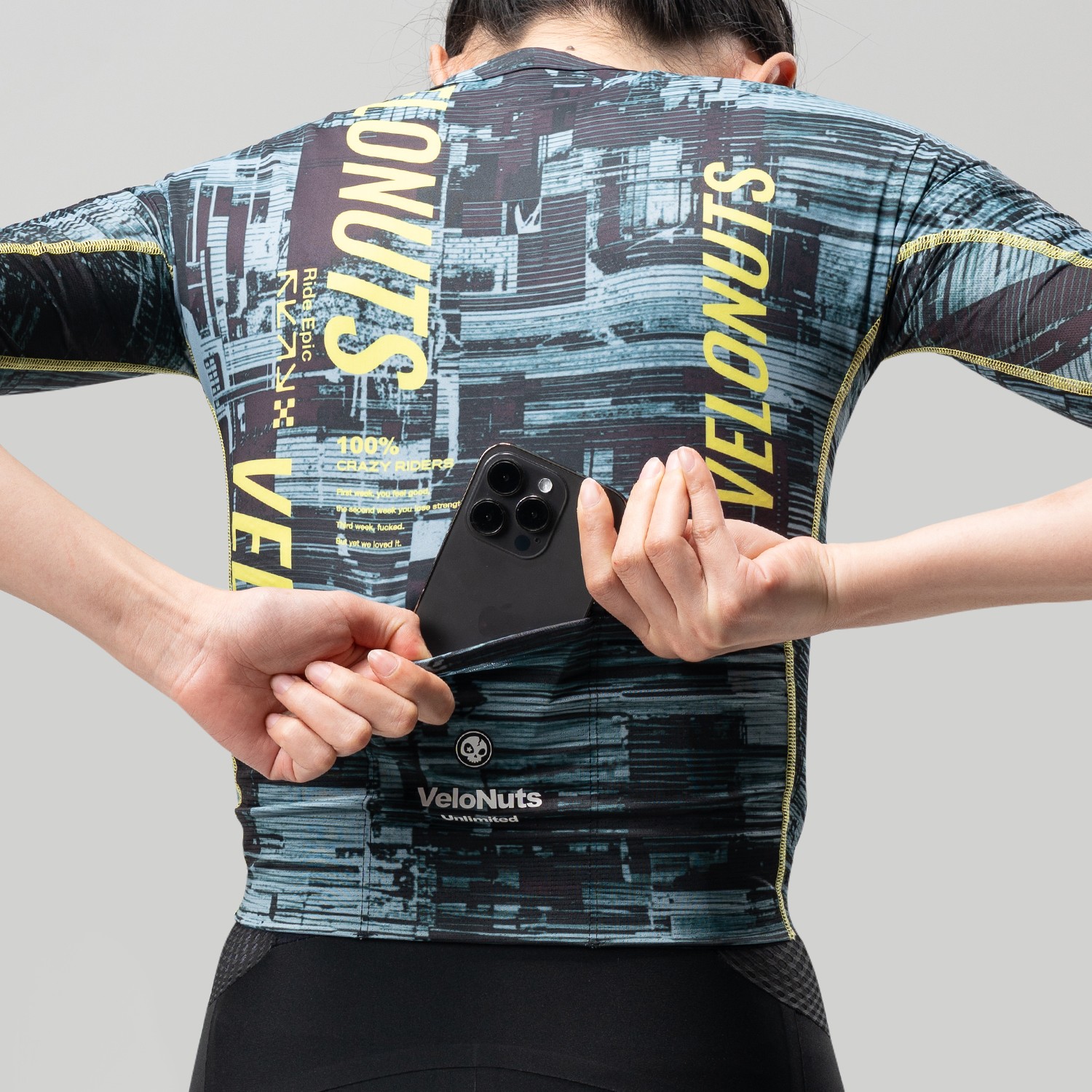 VNS Women Cycling Jersey High Waist Short Sleeve Breathable Bike Shirt Cycle Top