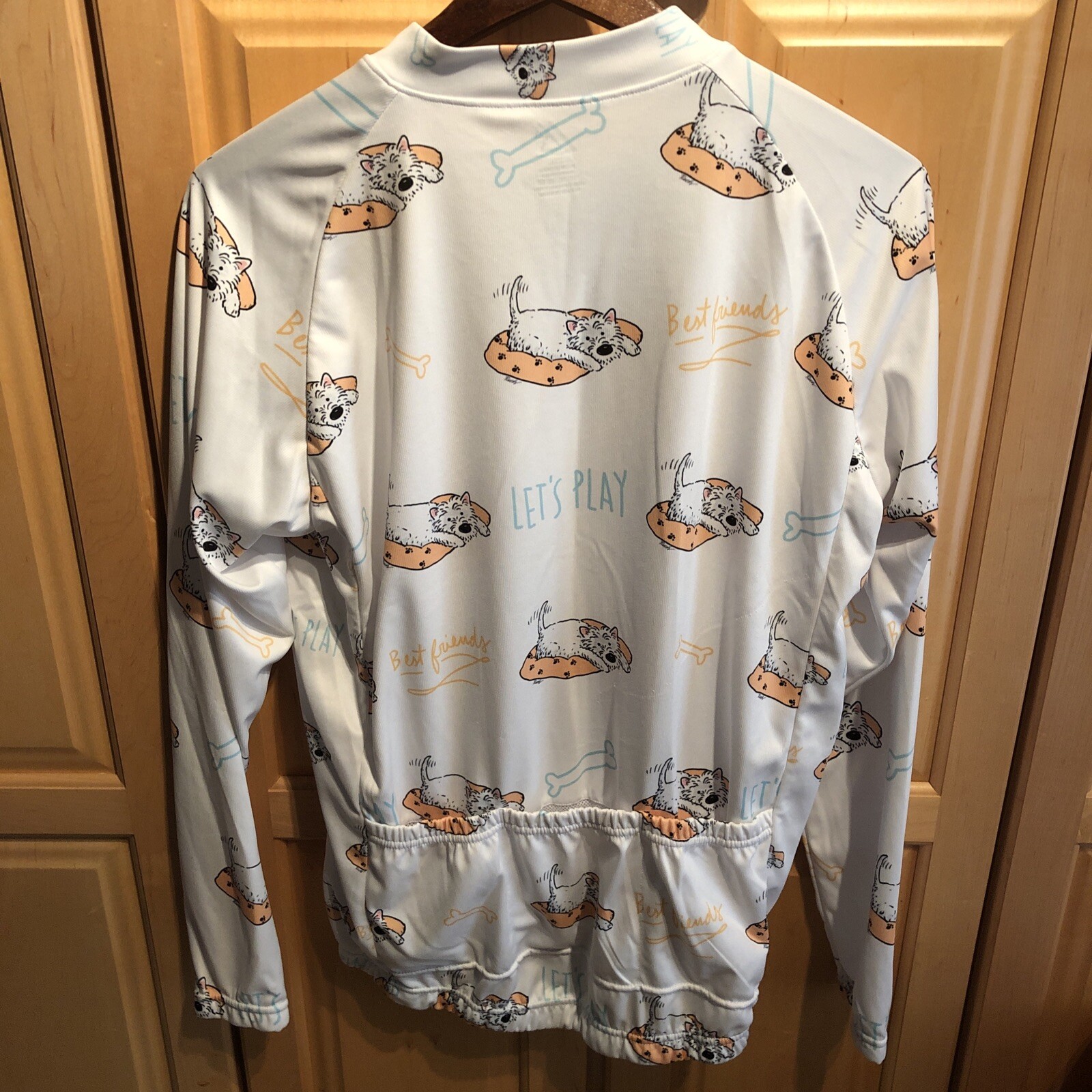 Life on track cycling jersey Scotty dog Women’s size 2 XL Long sleeve zip￼