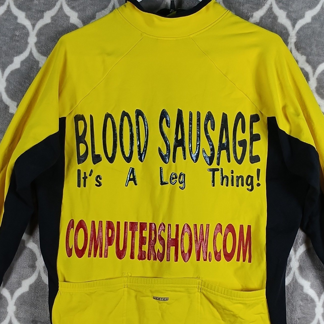 Cannondale Cycling Jersey Mens XL Yellow Blood Sausage VTG