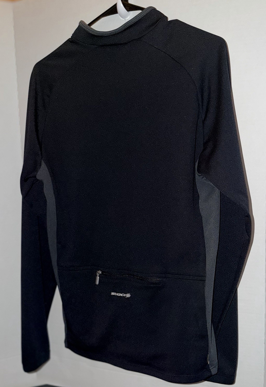 Sugoi Women’s M Long Sleeve 1/4 Zip Mock Neck Cycling Jersey Black/Gray