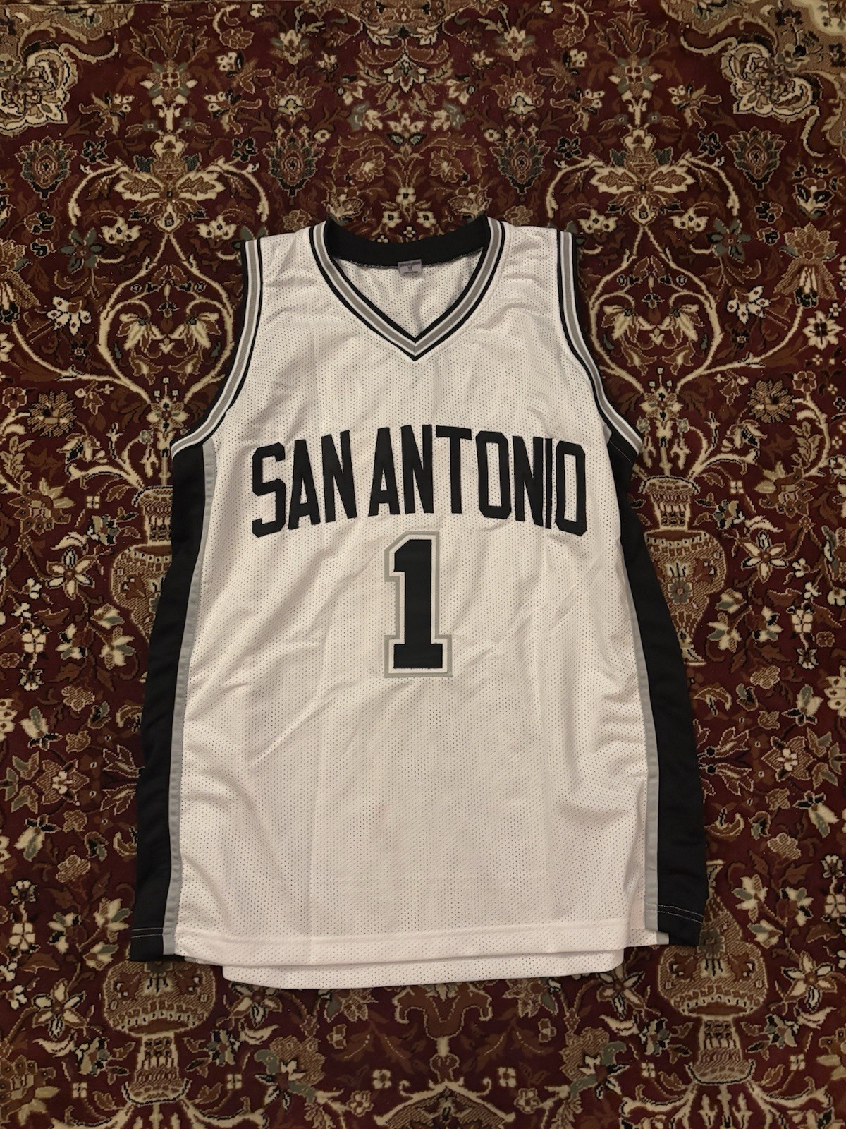 Mens XL Victor Wembayama #1 Jersey with Stitched Lettering Off Brand Never Worn
