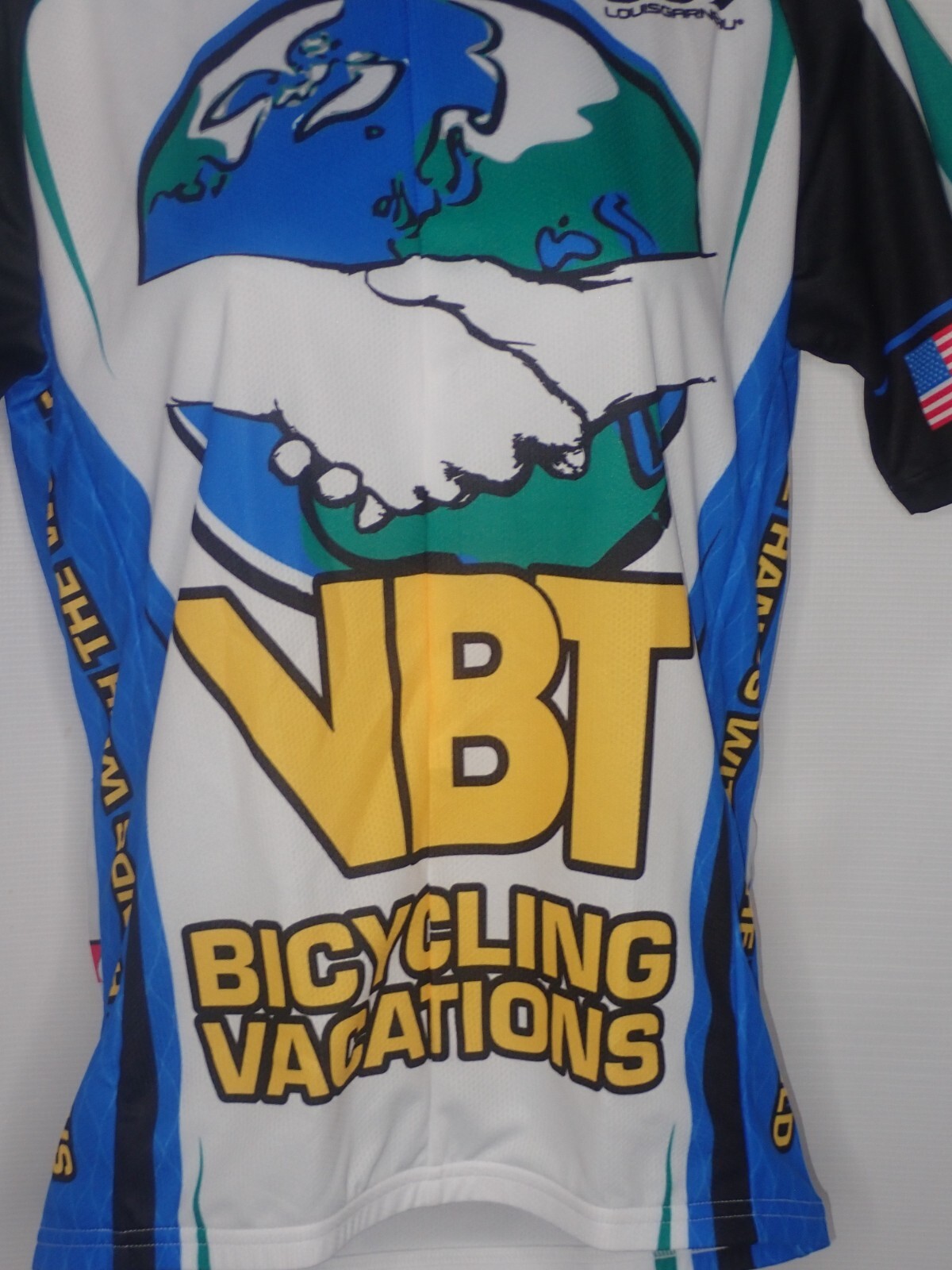 Louis Garneau VBT Vacation Bike Tour Zip Up Jersey Shake Hands With The World S