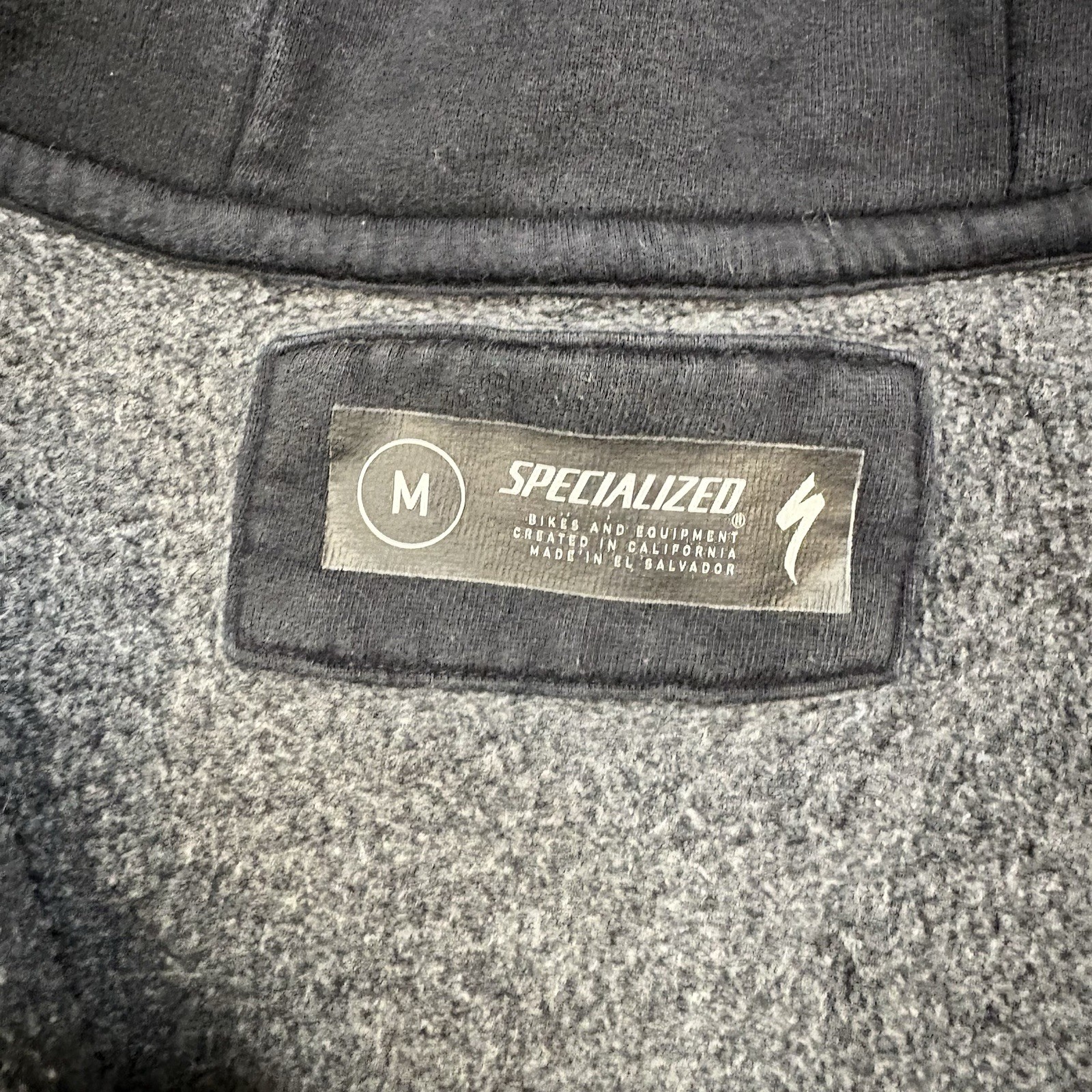 Specialized Bicycle Company Adult Medium Double Zipper Back Pocket Gray Hoodie