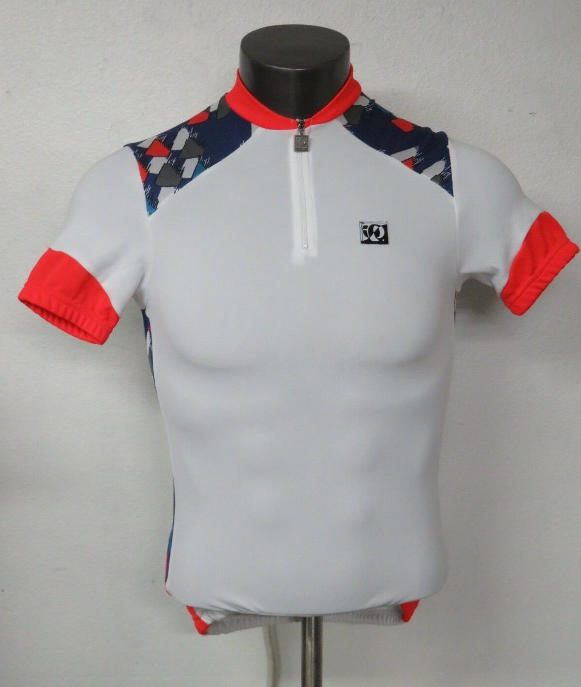 Pearl Izumi Short Sleeve Cycling Jersey Polyester Size 10 1/2 Zip Vintage Retro