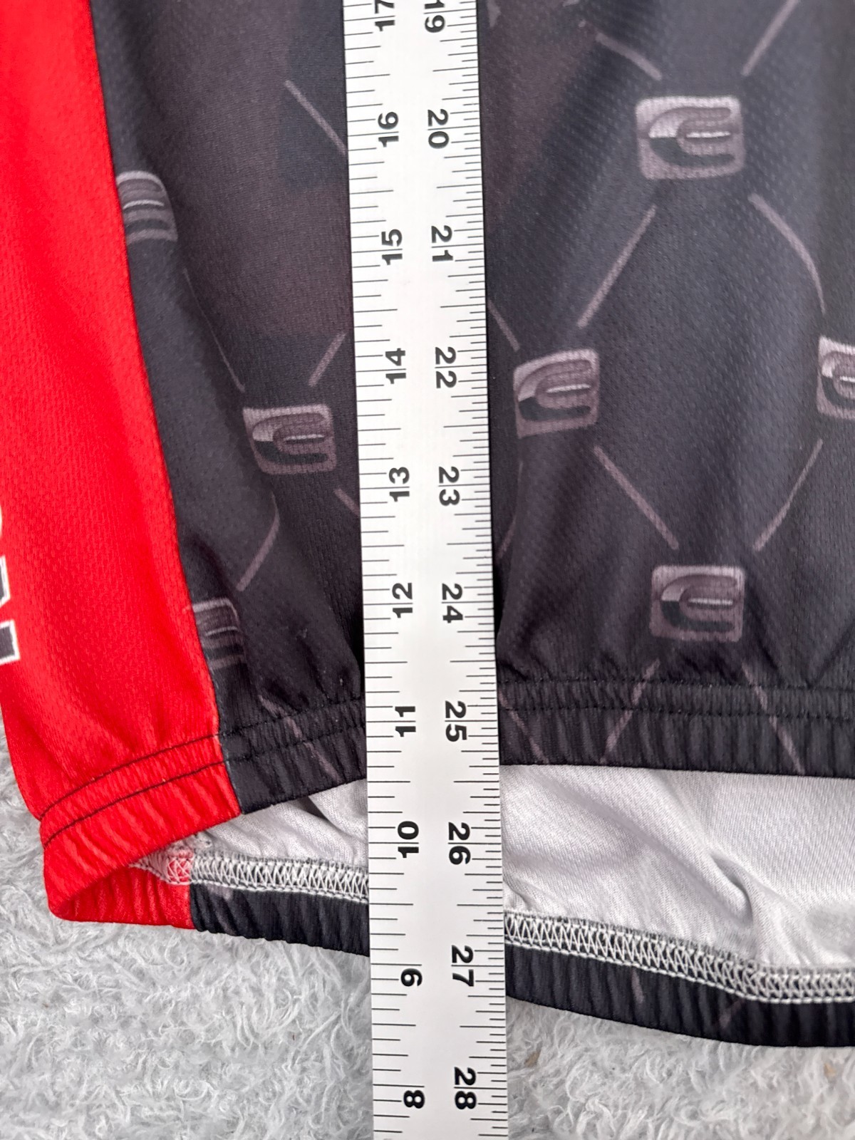 Epic Cycling Jersey Adult Large Black Red Full Zip Short Sleeve Rockwell Relay