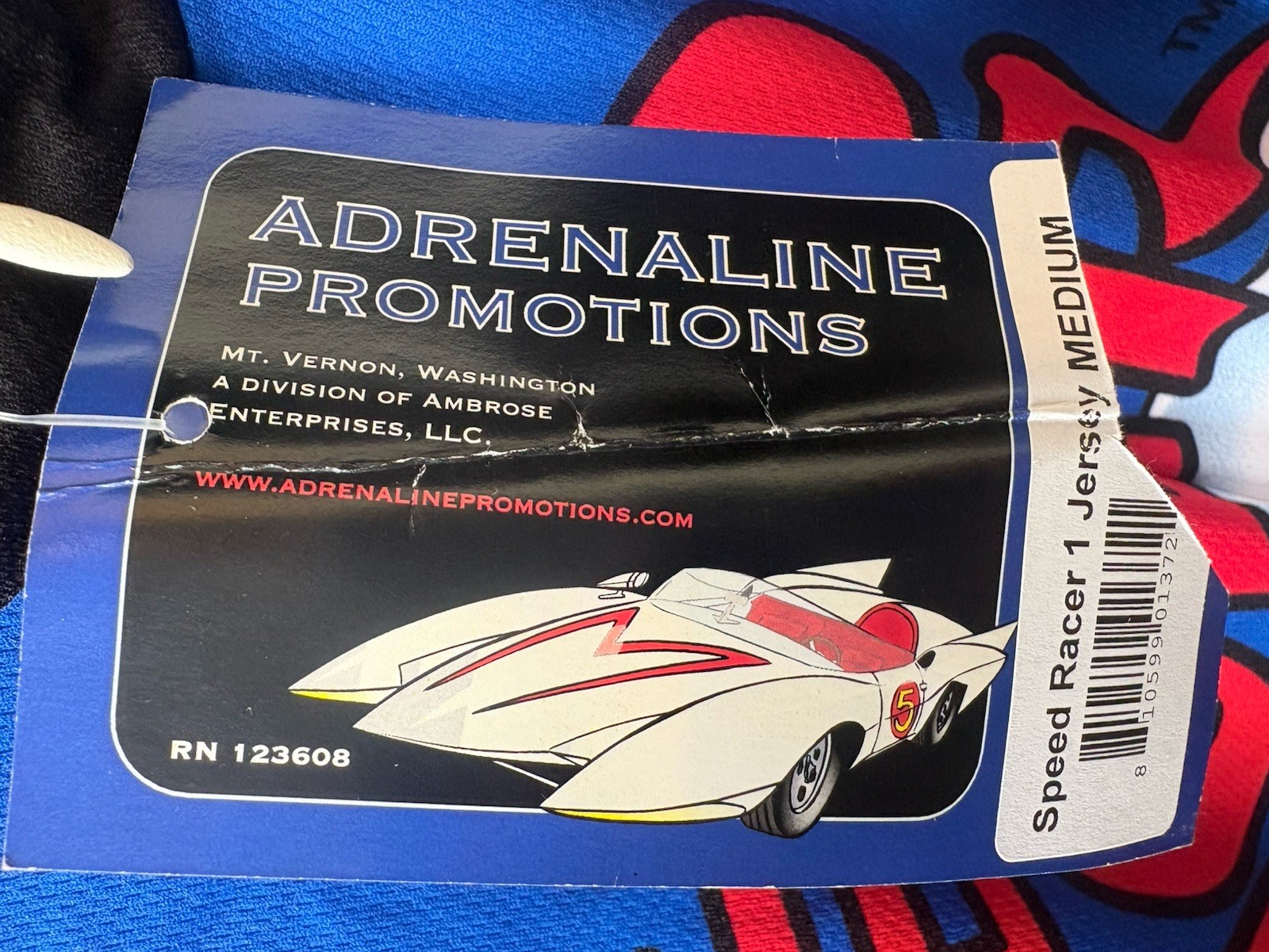Speed Racer Cycling Jersey Adrenaline Promotions Size M 3/4 Zip – New