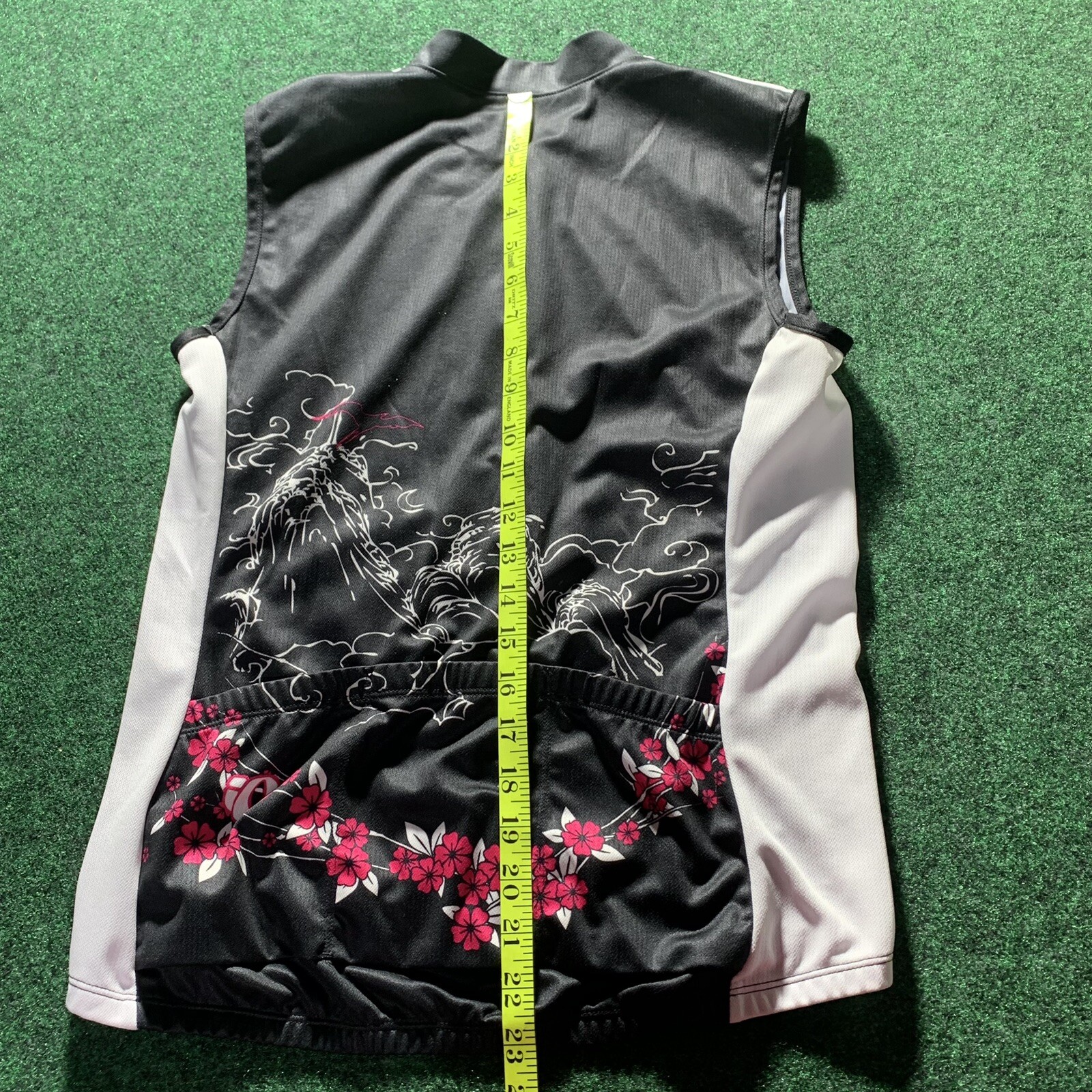 Pearl Izumi Select Cycling Jersey Women MED Black Pink Floral Vest Sleeveless