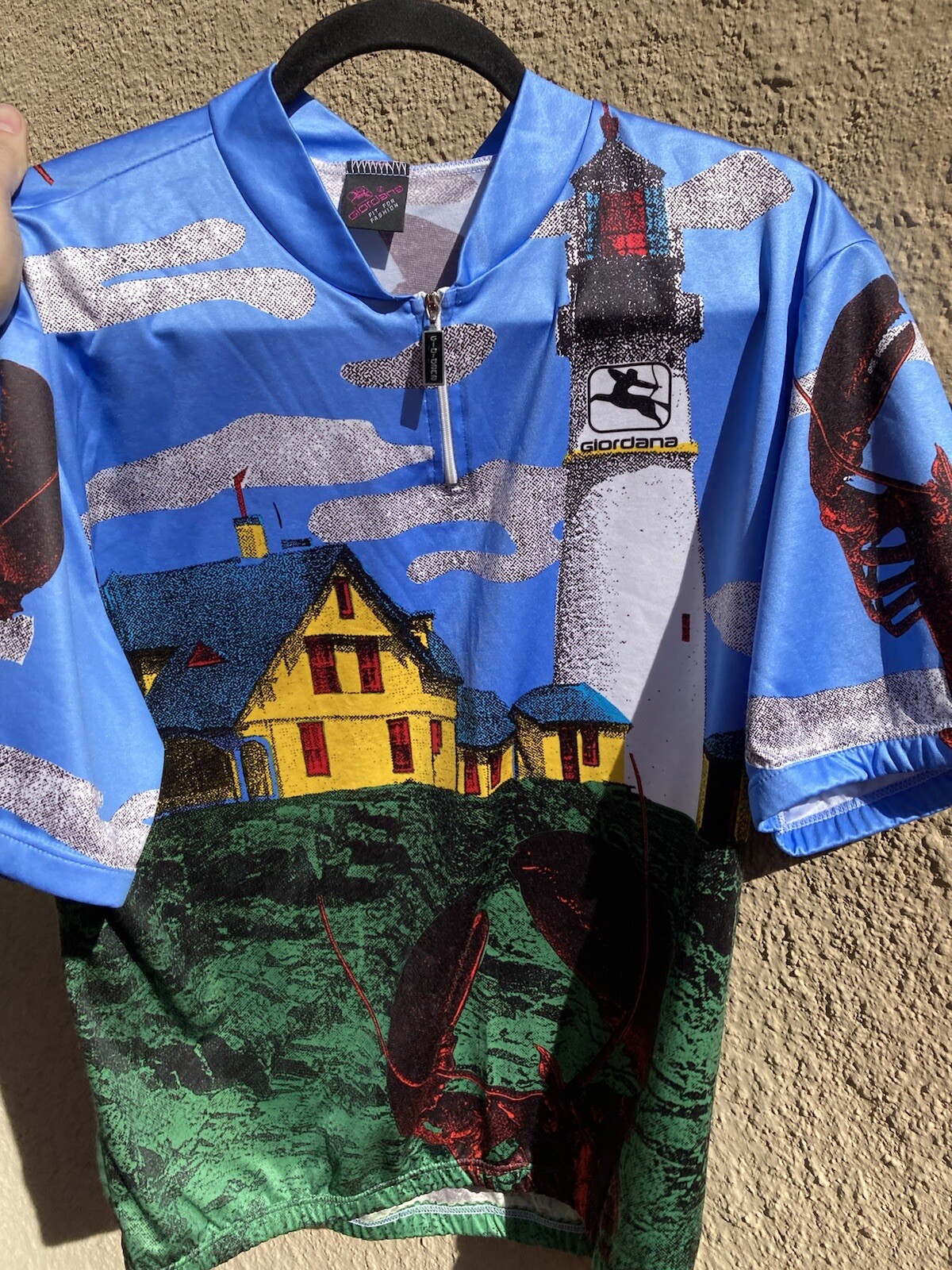 Giordana Men’s Multicolor SS Cycling Jersey XXXL 1/4 Zip Back Pocket Italy Blend
