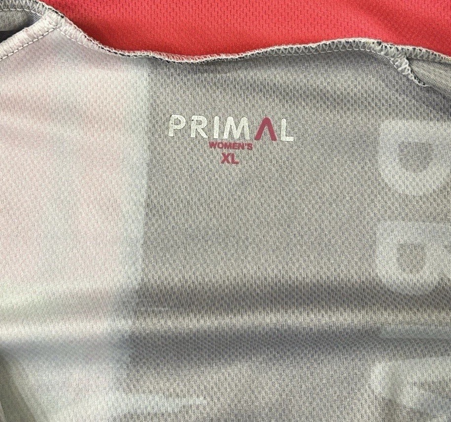 Primal Women’s Cycling Short Sleeve Full Zip Back Pockets Shirt Size XL