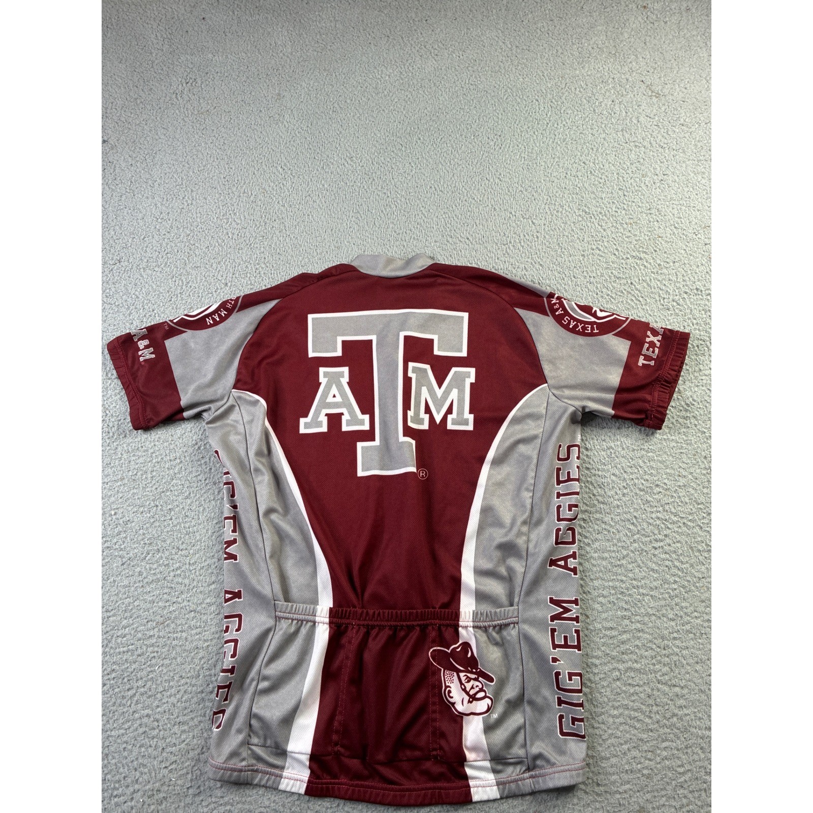 Texas A&M Aggies Cycling Jersey TAMU GIg ‘Em Adrenaline Promotions Mens Medium
