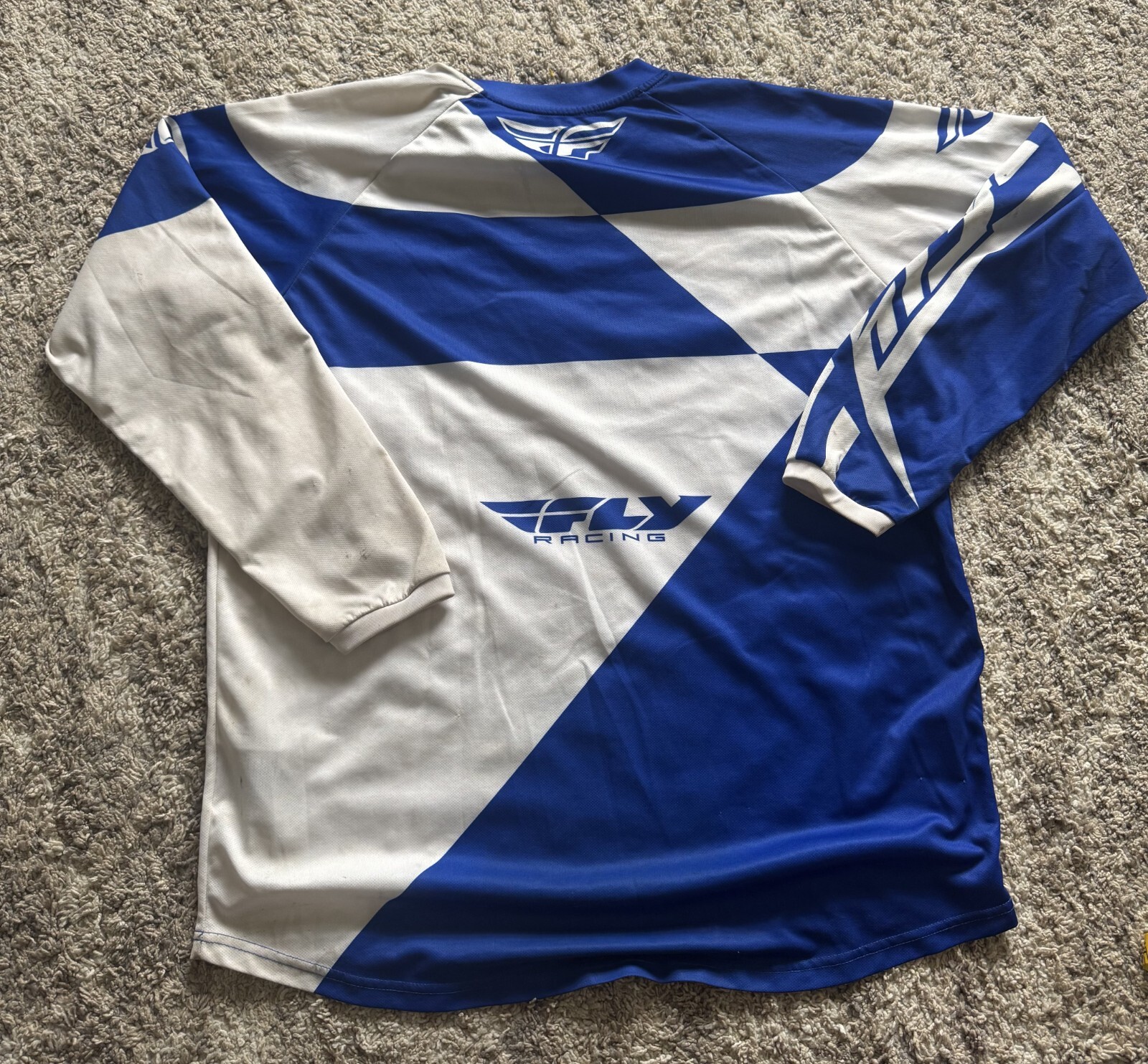 Fly Racing F-16 Blue White Jersey Shirt Long Sleeve Size XL Dirtbike MotoCross