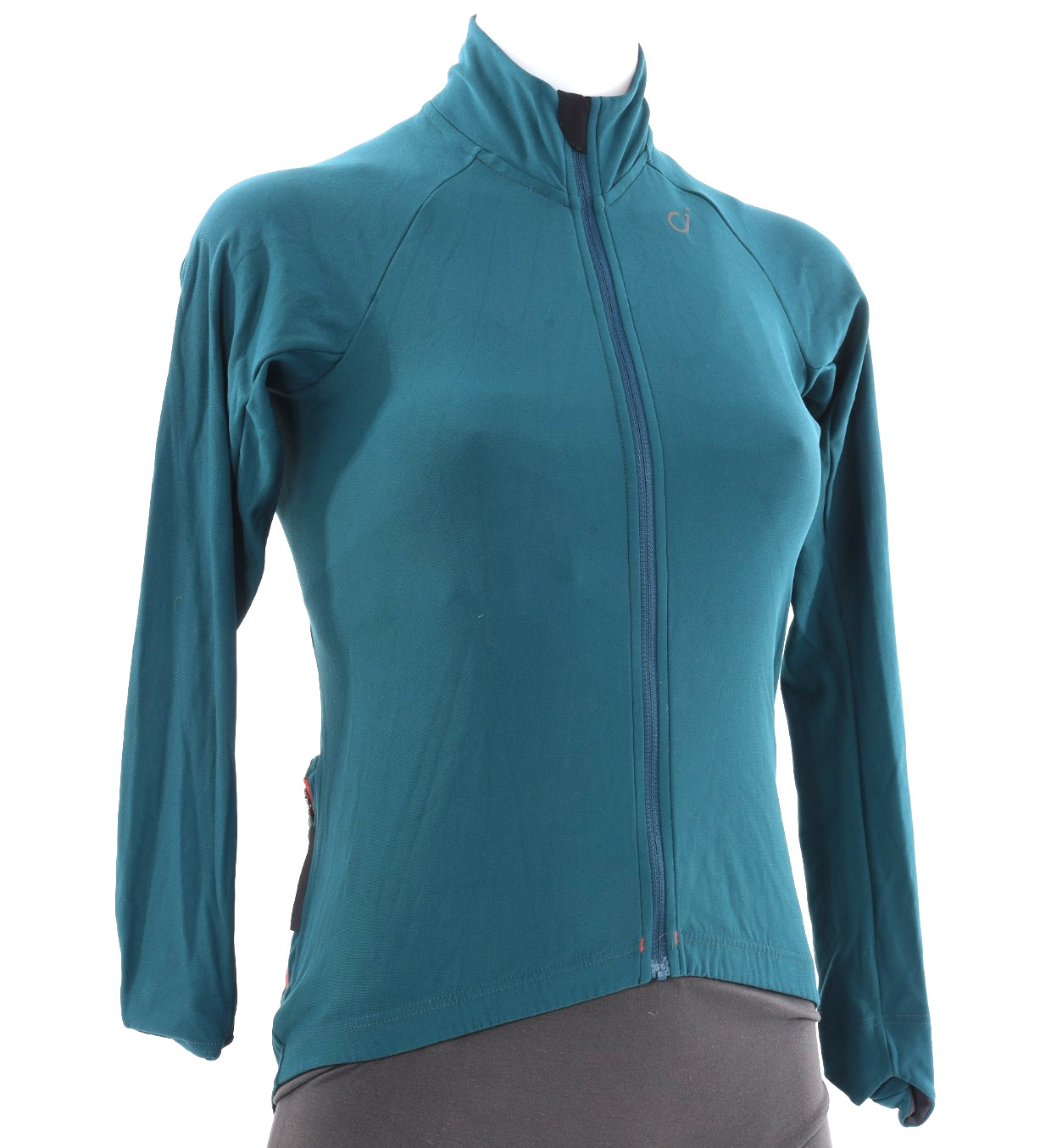 Velocio Signature Long Sleeve Cycling Jersey Women XS Turquoise Road Gravel MTB