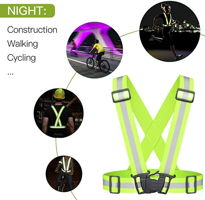 Hi Vis Waist Belt High Visibility Cycling Tops Reflective Stripes Safety Vest
