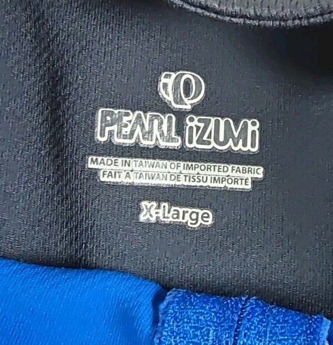 Pearl Izumi Cycling Jersey Men’s XL Blue Black Full Zip Bike Shirt